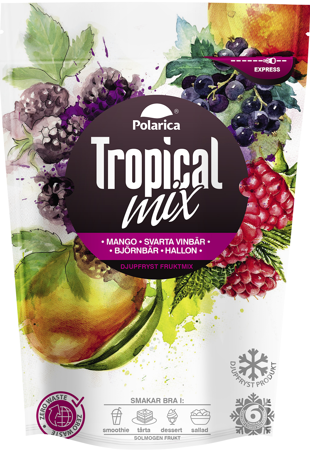 Tropical mix -  Mango, svarta vinbär, björnbär, hallon 