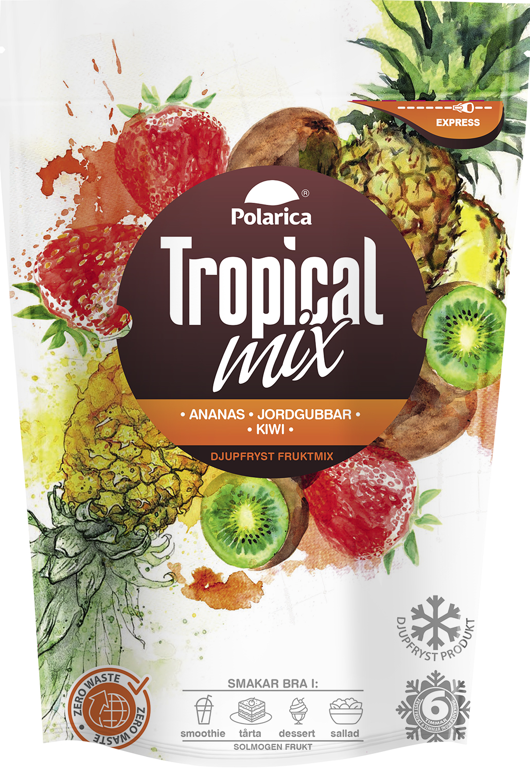 Tropical mix - Ananas, Jordgubbar, Kiwi 