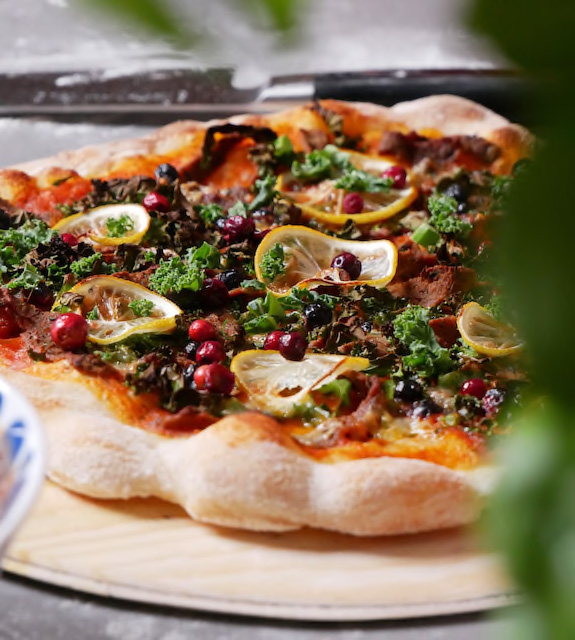 Pizza med renskav och grönkål - featured image
